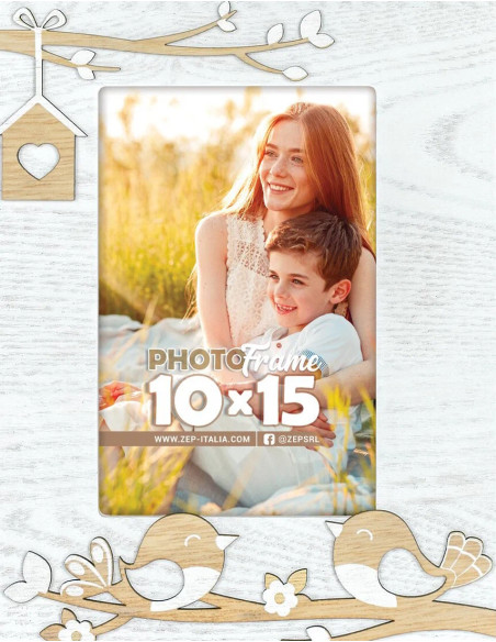 PV7546 cornice per quadro Cornice per foto singola Marrone, Bianco