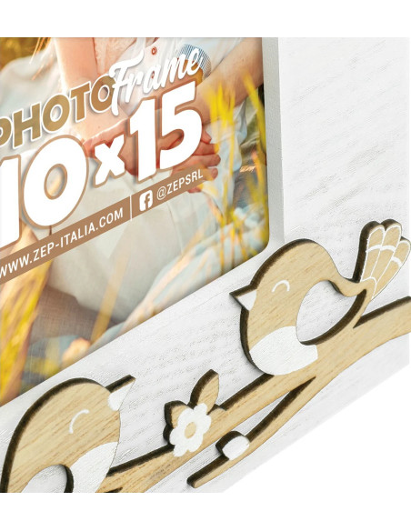 PV7546 cornice per quadro Cornice per foto singola Marrone, Bianco