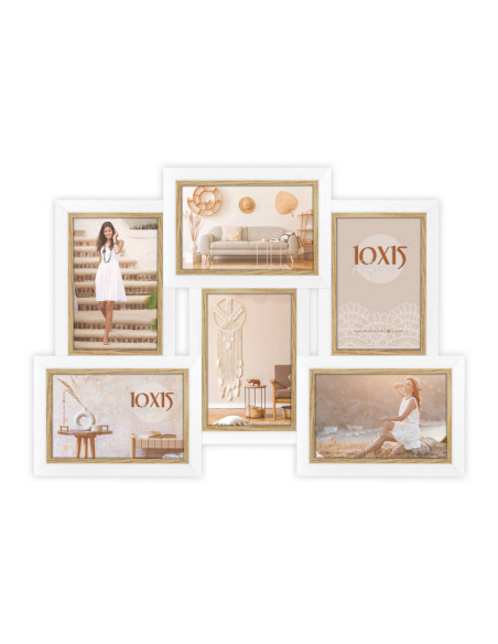 Ayas 6Q Set di cornici per foto Bianco