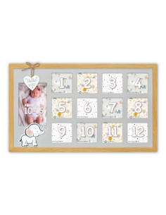 Enea Cornice per foto multipla Grigio, Bianco, Legno