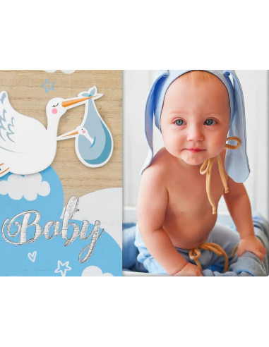 VG422B cornice per quadro Cornice per foto singola Blu, Bianco, Legno