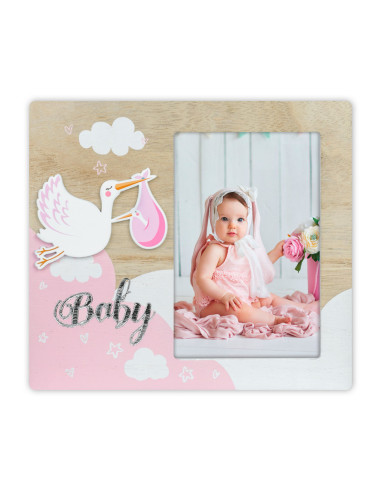 VG423P cornice per quadro Cornice per foto singola Rosa, Bianco, Legno