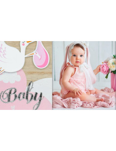 VG423P cornice per quadro Cornice per foto singola Rosa, Bianco, Legno 2