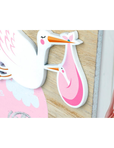 VG423P cornice per quadro Cornice per foto singola Rosa, Bianco, Legno