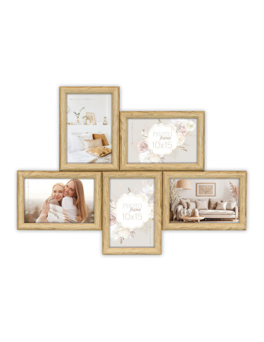 DA455 cornice per quadro Cornice per foto multipla Naturale