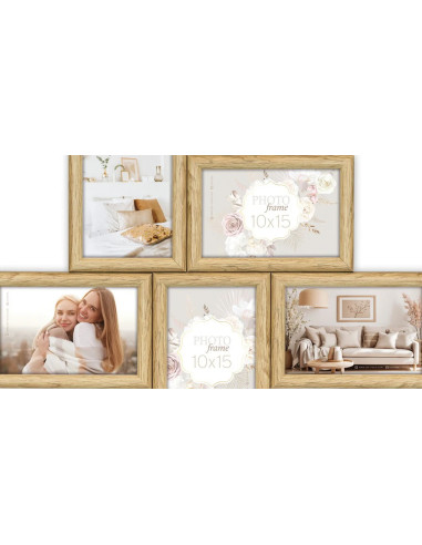 DA455 cornice per quadro Cornice per foto multipla Naturale