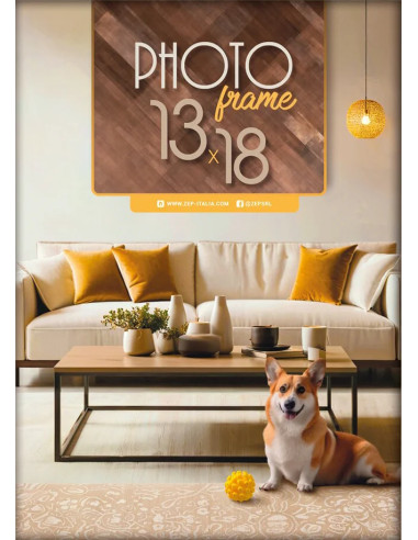 Cornice in legno "Bologna White" 13x18 Cm