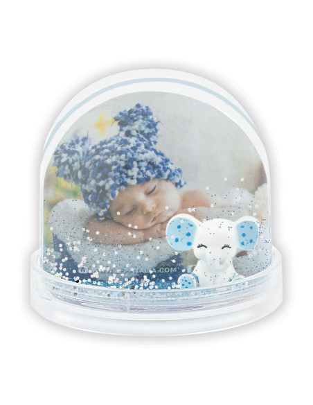 ZEP GIFT PG75B 6,5X6,2 PHOTO GLOBE BABY BLUE