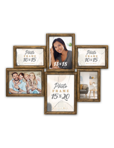 ZL486 cornice per quadro Cornice per foto multipla Marrone