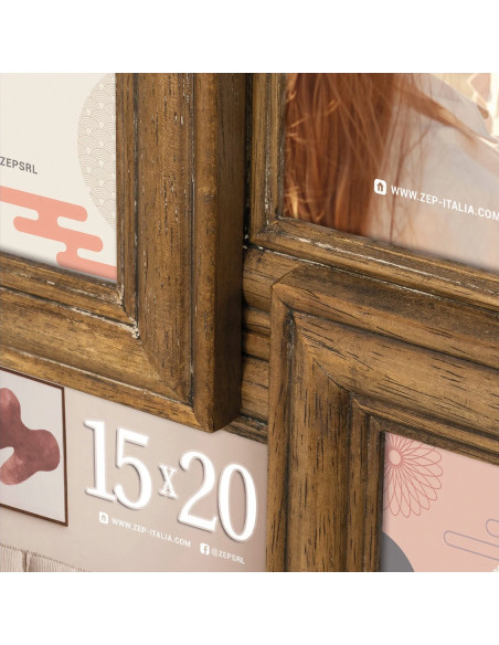 ZL496 cornice per quadro Cornice per foto multipla Marrone