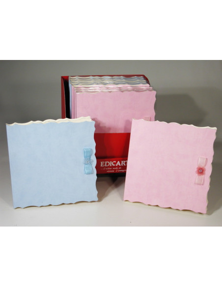 EDICART ALBUM 823R/A 23X22 ROSA O AZZURRO