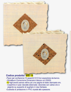 EDICART MINIALBUM 655.15 22X23 15F COMUNIONE