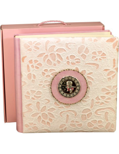 EDICART ALBUM A33500.1 33X33 50F BATTESIMO ROSA