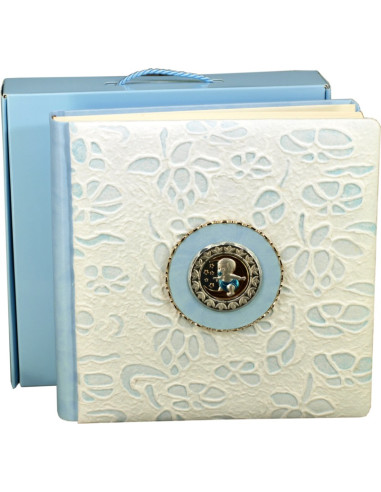 EDICART ALBUM A33500.2 33X33 50F BATTESIMO CELESTE