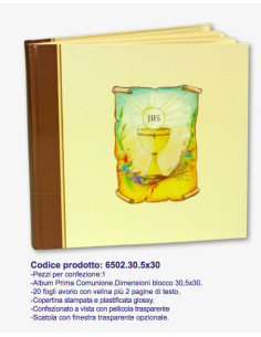 EDICART ALBUM 6502 30,5X30 20F COMUNIONE C/SCATOLA