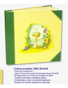 EDICART ALBUM 6503 30,5X30 20F COMUNIONE C/SCATOLA