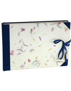 EDICART ALBUM 35X24,5 30F CARTA RISO BLU C/VELINA