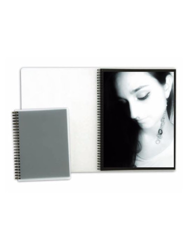 SVAR 25602081 ALBUM KATE PORTFOLIO 25X33/12 FOGLI NERI