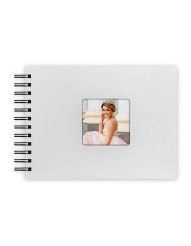 ZEP ALBUM KG21G 21X16 MISTY SPIRAL 25F GRIGIO PAGINE NERE