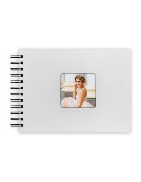 ZEP ALBUM KG21G 21X16 MISTY SPIRAL 25F GRIGIO PAGINE NERE