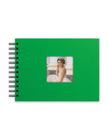 ZEP ALBUM KG21E 21X16 MISTY SPIRAL 25F GREEN PAGINE NERE