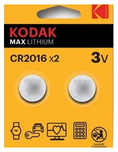 KODAK PILA 30417663 CR2016 MAX 3V 2PZ 2