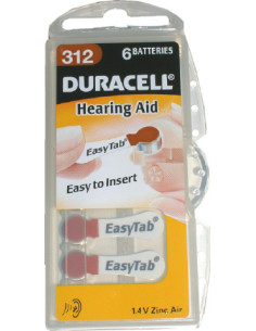 DURACELL PILA DA 312 1,4V 6PZ ACUSTICA ACTIVE AIR