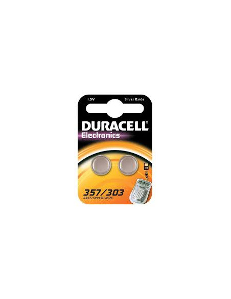 DURACELL PILA D 357/303 1,5V 2PZ 10L14/SR44