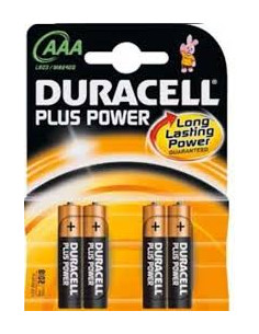 DURACELL PILA MN 2400 PLUS 1,5V AAA 4PZ MINISTILO LR03