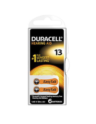 DURACELL PILA DA 13 1,4V 6PZ ACUSTICA EASY TAB