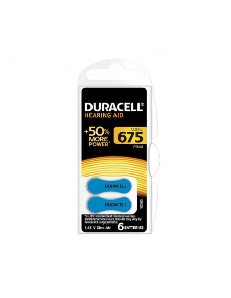 DURACELL PILA DA 675 1,4V 6PZ ACUSTICA EASY TAB