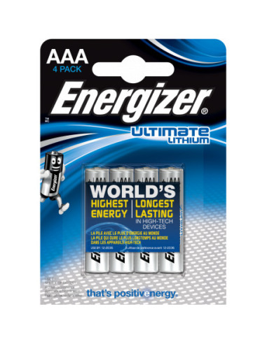 1x4 ENERGIZER Ultimate Lithium Micro AAA 1,5V