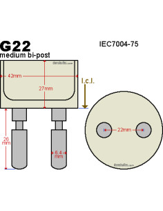 GE 230V 1000W G22, CP40 3200K 2