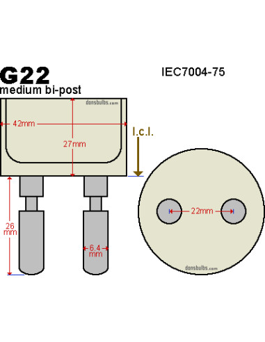GE 230V 1000W G22, CP40 3200K