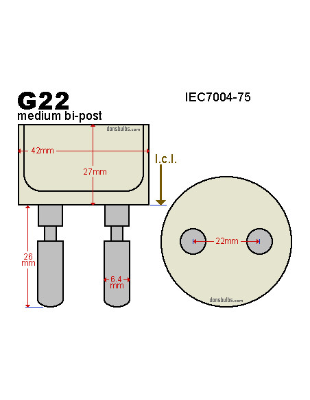 GE 230V 1000W G22, CP40 3200K