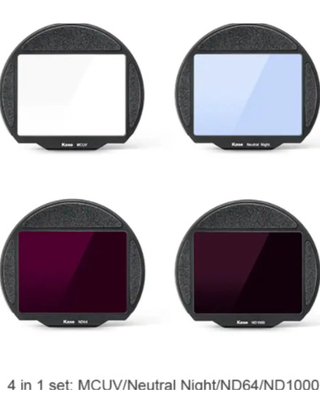 KASE FILTRO KIT CLIP 4 IN 1 SET (MCUV/NEUTRAL NIGHT/ND64/ND1000)FUJI GFX50 - GFX100