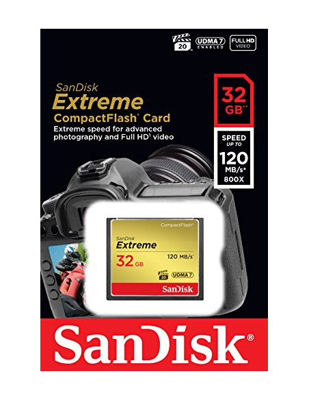 SANDISK CF 32GB EXTREME 120Mb/85Mb 800X
