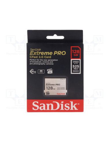 SANDISK CFAST 2.0 128GB EXTREME PRO VPG130 525Mb/450Mb 3500X