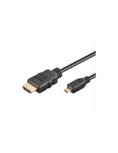 EWENT CC-130105-020-N-B CAVO HDMI 1.4 HDMI-MICRO A/D M/M 2.0MT FULL HD CON ETHERNET 3D