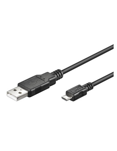 EWENEWT EC1020 CAVO USB 2,0 A/B MICRO M/M 1,8MT NERO, POLYBAG