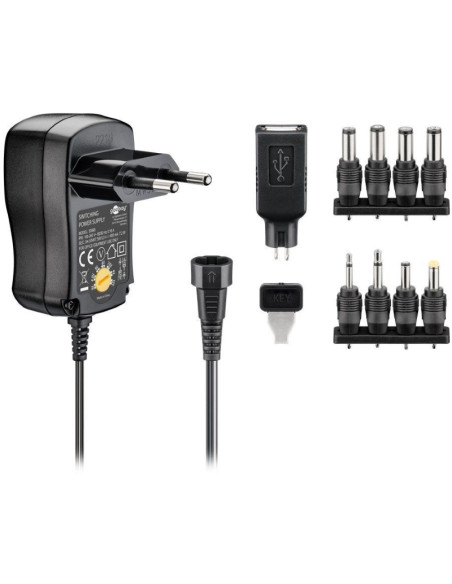 EWENT CP-AUN-06 ALIMENTATORE UNIV. 7,2W REGOLABILE 600MA 8 CONETTORI USB 3-12V