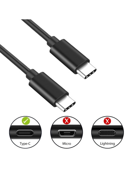 EWENT EC1036 CAVO DI CONNESSIONE TYPE-C  TYPE-C 1,8MT USB-C