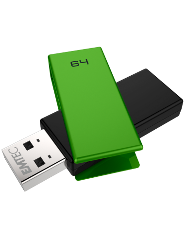EMTEC USB2.0 PEN DRIVE 64GB BRICK C350 GREEN