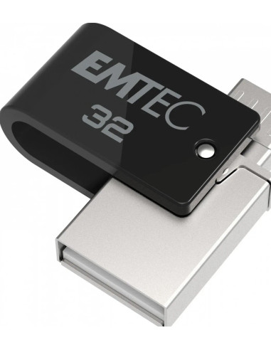 T260B USB 32 GB USB A / Micro-USB 2.0 Nero, Acciaio inossidabile