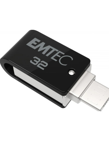 T260B USB 32 GB USB A / Micro-USB 2.0 Nero, Acciaio inossidabile