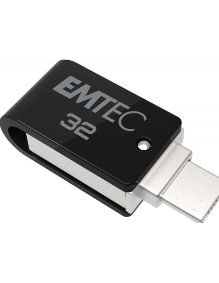 T260B USB 32 GB USB A / Micro-USB 2.0 Nero, Acciaio inossidabile