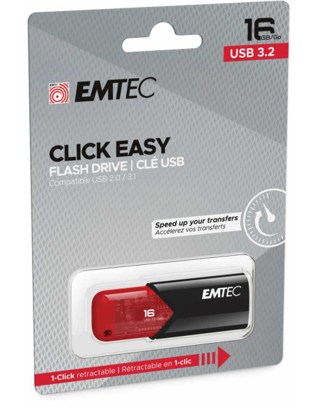 EMTEC USB3.2 CLICK EASY B110 PEN DRIVE 16GB RED