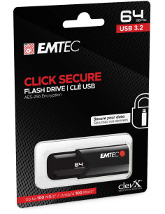 EMTEC USB3.2 CLICK SECURE B120 PEN DRIVE 64GB