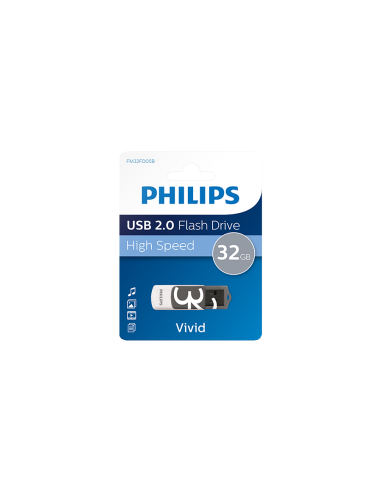 PHILIPS USB 2.0 PEN DRIVE 32GB VIVID GREY