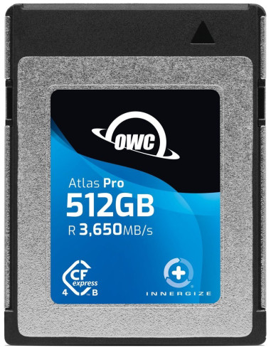 OWC CFXB4P00512 ATLAS PRO 512GB HIGH-PERFORMANCE CFEXPRESS TYPE B 4.0 MEMORY CARD  R3650 MB/S -W3000 MB/S